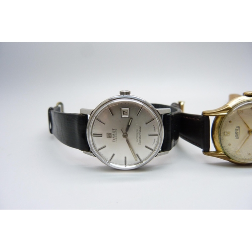 1046 - Two gentleman's wristwatches, Tissot Visodate Automatic Seastar Seven and a Roamer with seconds dial