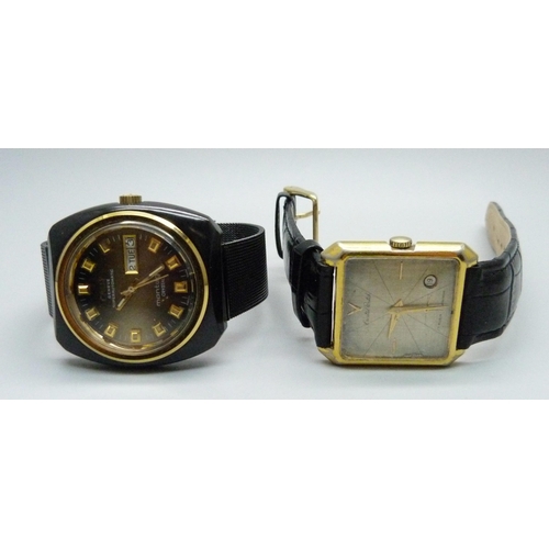 1047 - Two gentleman's wristwatches, Camy Montego Super Automatic with day/date and a Cristal Watch with da... 