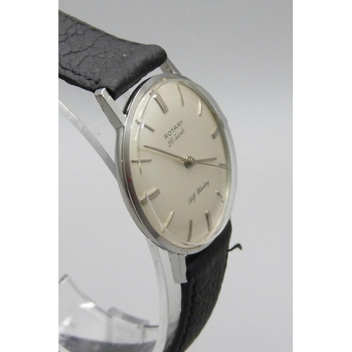 1057 - A gentleman's stainless steel Rotary 'Self Winding' wristwatch