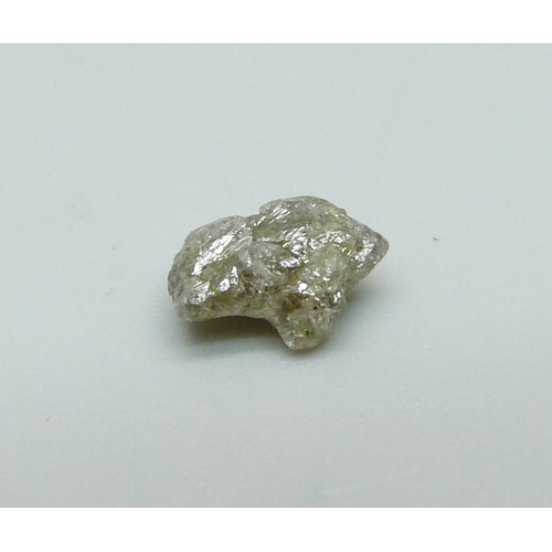 1061 - A rough uncut diamond, weight 1.25ct