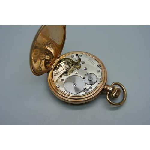 1112 - A rolled gold hunter pocket watch