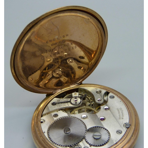 1112 - A rolled gold hunter pocket watch