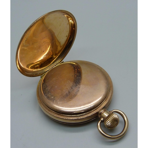 1112 - A rolled gold hunter pocket watch