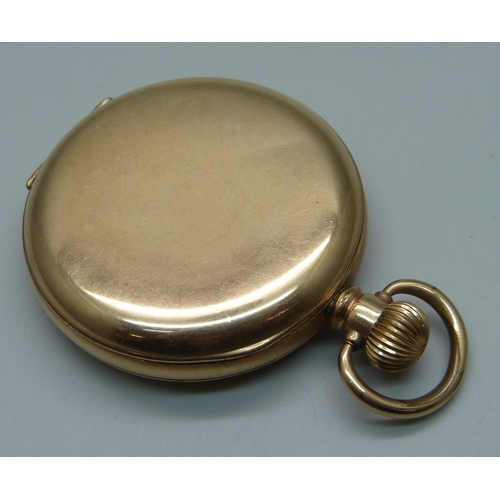 1112 - A rolled gold hunter pocket watch