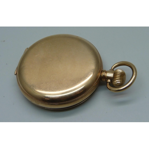 1112 - A rolled gold hunter pocket watch