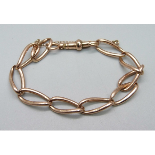 1136 - A 9ct gold bracelet, 18.2g