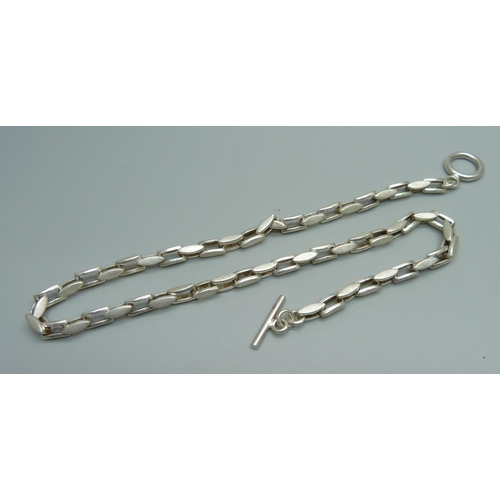 1175 - A silver necklace, 44g, 42cm