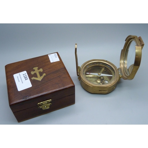 1184 - A Stanley of London cased nautical compass