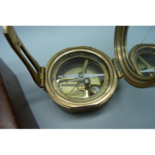 1184 - A Stanley of London cased nautical compass