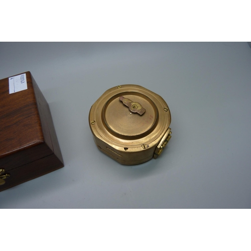 1184 - A Stanley of London cased nautical compass