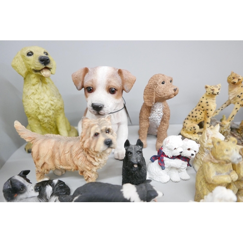 1214 - A collection of models of dogs and cats including Danbury Mint and Leonardo collection **PLEASE NOTE... 