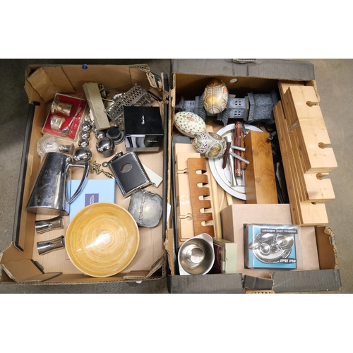 1233 - Two boxes of household items and kitchenalia **PLEASE NOTE THIS LOT IS NOT ELIGIBLE FOR IN-HOUSE POS... 