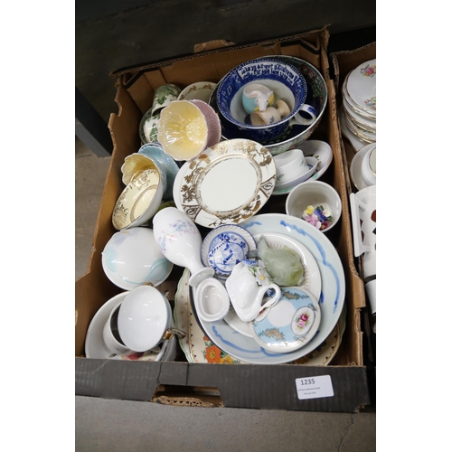 1235 - Two boxes of mixed china including Goebel, Noritake, etc. **PLEASE NOTE THIS LOT IS NOT ELIGIBLE FOR... 