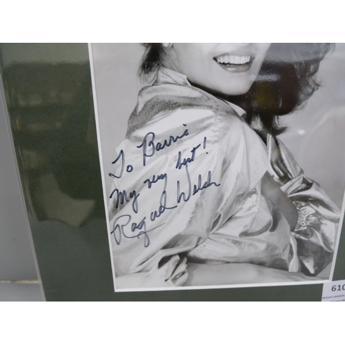610 - A Raquel Welch signed photograph, mounted