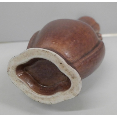 658 - A Chinese blood brown glaze vase, 15cm