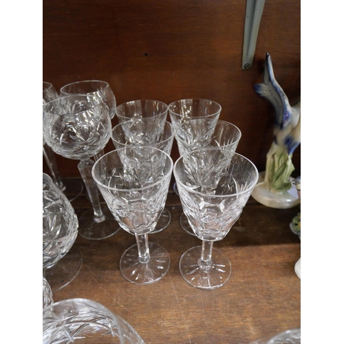 667 - A set of six Waterford crystal wine glasses, six brandy glasses and six hock glasses **PLEASE NOTE T... 