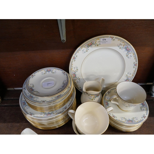 676 - Royal Doulton Juliet Romance collection dinner and tea wares **PLEASE NOTE THIS LOT IS NOT ELIGIBLE ... 