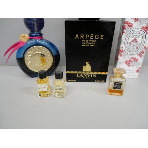 693 - A collection of assorted perfumes including Arpege by Lanpin, Paris