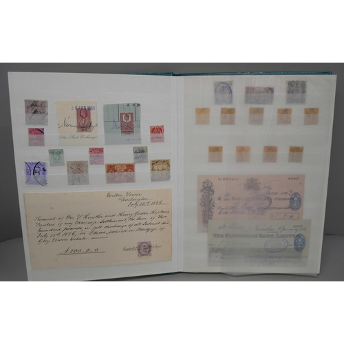 696 - Worldwide Revenue stamps in sixteen page stockbook