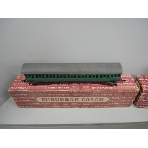 697 - Four Graham Farish OO gauge model rail carriages, a/f