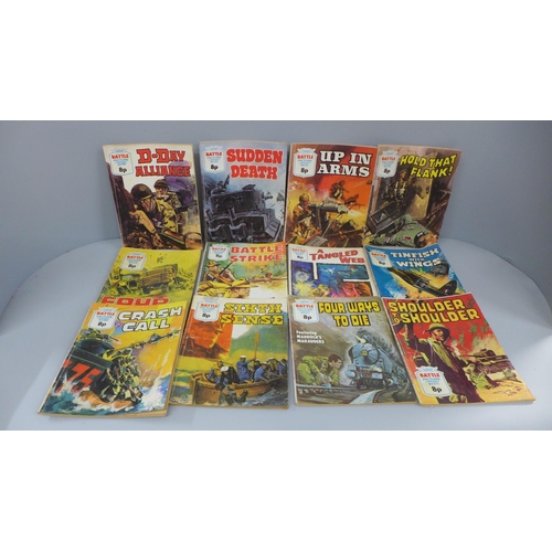 720 - Over 260 Battle Picture Library vintage war comics, 1970s, many in sequence order
