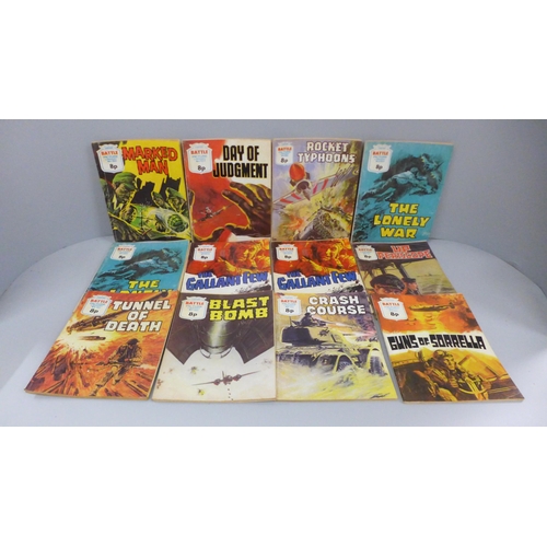 720 - Over 260 Battle Picture Library vintage war comics, 1970s, many in sequence order