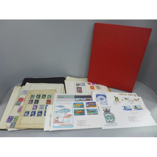 734 - Stamps: British, European, Commonwealth and World stamps and first day covers