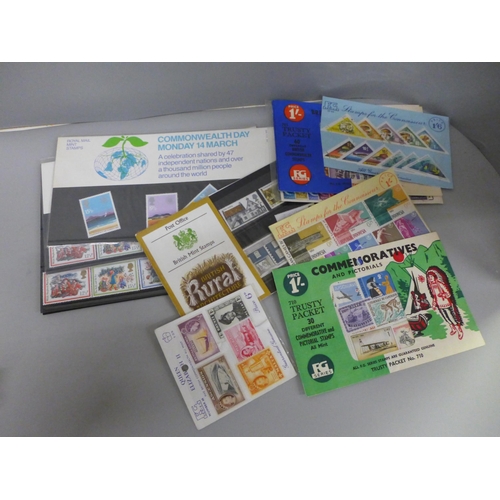 734 - Stamps: British, European, Commonwealth and World stamps and first day covers