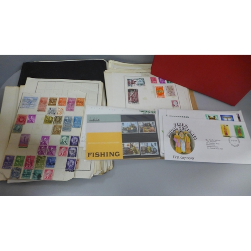 734 - Stamps: British, European, Commonwealth and World stamps and first day covers