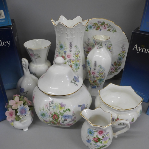 746 - A large collection of boxed Aynsley vases, dishes, etc., 22 pieces in total