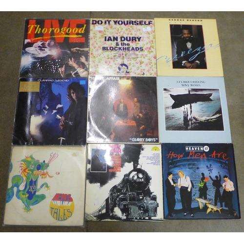768 - Twelve LP records, Ian Dury, George Thorogood, Johnny Cash, Secret Affair, Tomita and Peter Gabriel