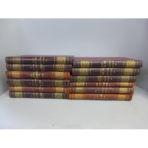 770 - Twelve volumes of The London Philatelist for the years 1892-1896 and 1926-1932, all quarter leather ... 