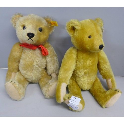 775 - Two Steiff teddy bears, 34cm and 35cm