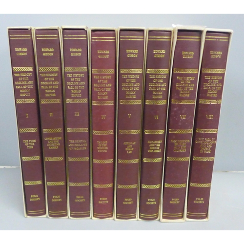 781 - Eight volumes, The Folio Society The History of the Decline and Fall of the Roman Empire