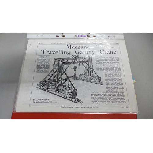 790 - A collection of pre-war Meccano plus Meccano magazines **PLEASE NOTE THIS LOT IS NOT ELIGIBLE FOR IN... 