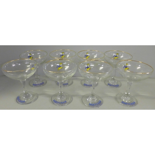 805 - A set of eight Babycham glasses **PLEASE NOTE THIS LOT IS NOT ELIGIBLE FOR IN-HOUSE POSTING AND PACK... 