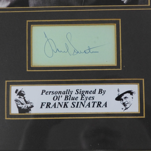 814 - A Frank Sinatra signed display with Certificate of Authentication