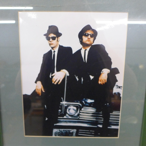 815 - Blues Brothers autographed display - John Belushi and Dan Akroyd