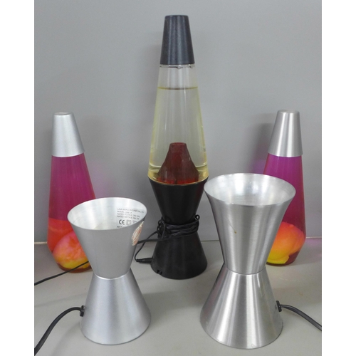 818 - Three lava lamps