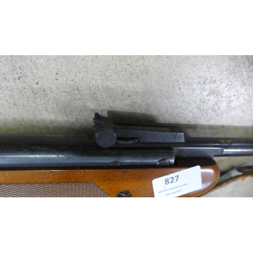 827 - A BSA Mercury S target shooting air rifle, .22 calibre