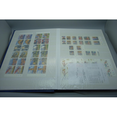 835 - Great Britain 2011-2014 unmounted mint commemoratives in stock book, high face value (more than 340 ... 