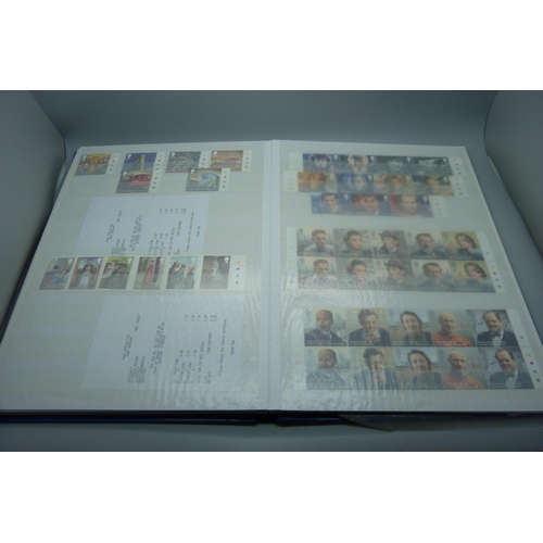 835 - Great Britain 2011-2014 unmounted mint commemoratives in stock book, high face value (more than 340 ... 