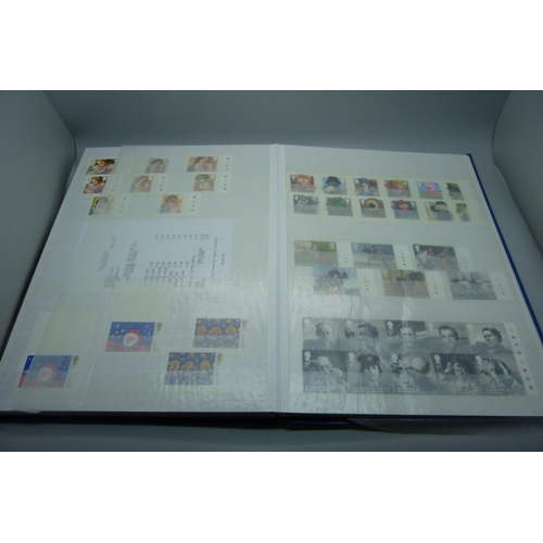 835 - Great Britain 2011-2014 unmounted mint commemoratives in stock book, high face value (more than 340 ... 