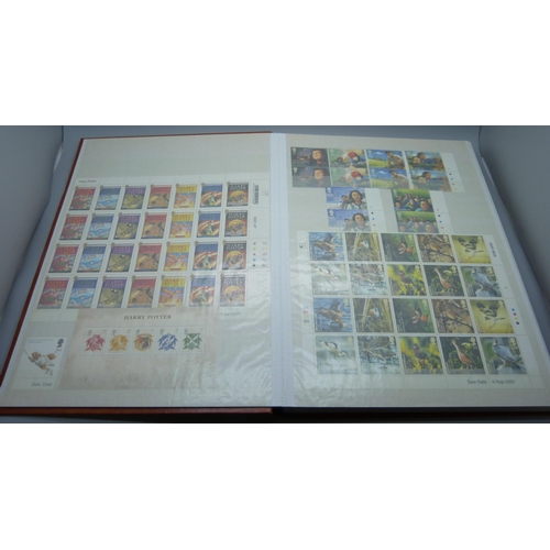 836 - Great Britain 2007-2010 unmounted mint commemoratives in stock book, high face value (more than 430 ... 