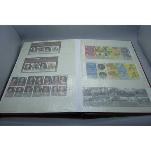 836 - Great Britain 2007-2010 unmounted mint commemoratives in stock book, high face value (more than 430 ... 