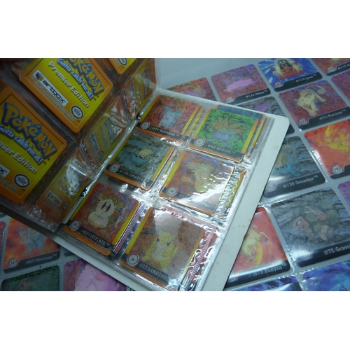 843 - A Pokemon Action Flipz album and cards, about 65 in total