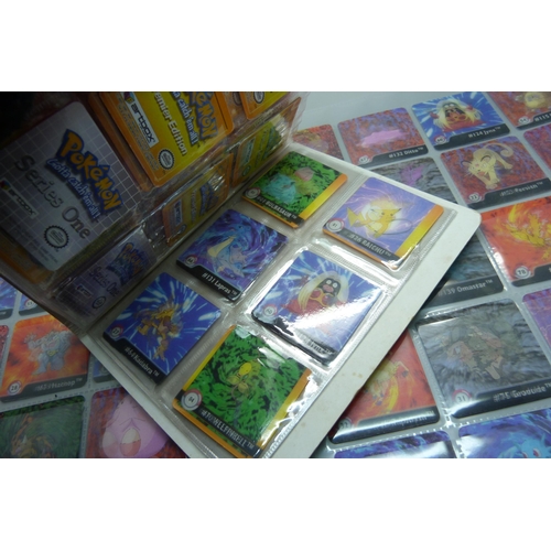 843 - A Pokemon Action Flipz album and cards, about 65 in total