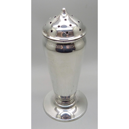 849 - A silver shaker, Birmingham 1912, 119g