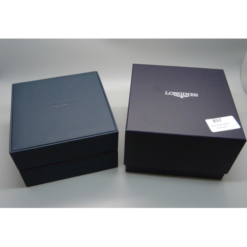 857 - A Longines Dolce Vita automatic wristwatch, with box and paperwork, (purchased January 2024)