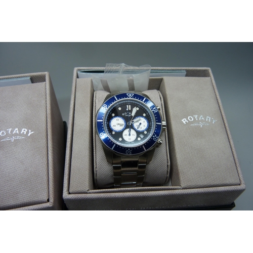869 - Two gentleman's Rotary wristwatches, boxed